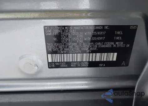 2025 Toyota Rav4 Xle from USA, damaged, VIN 2T3W1RFV3SC334876